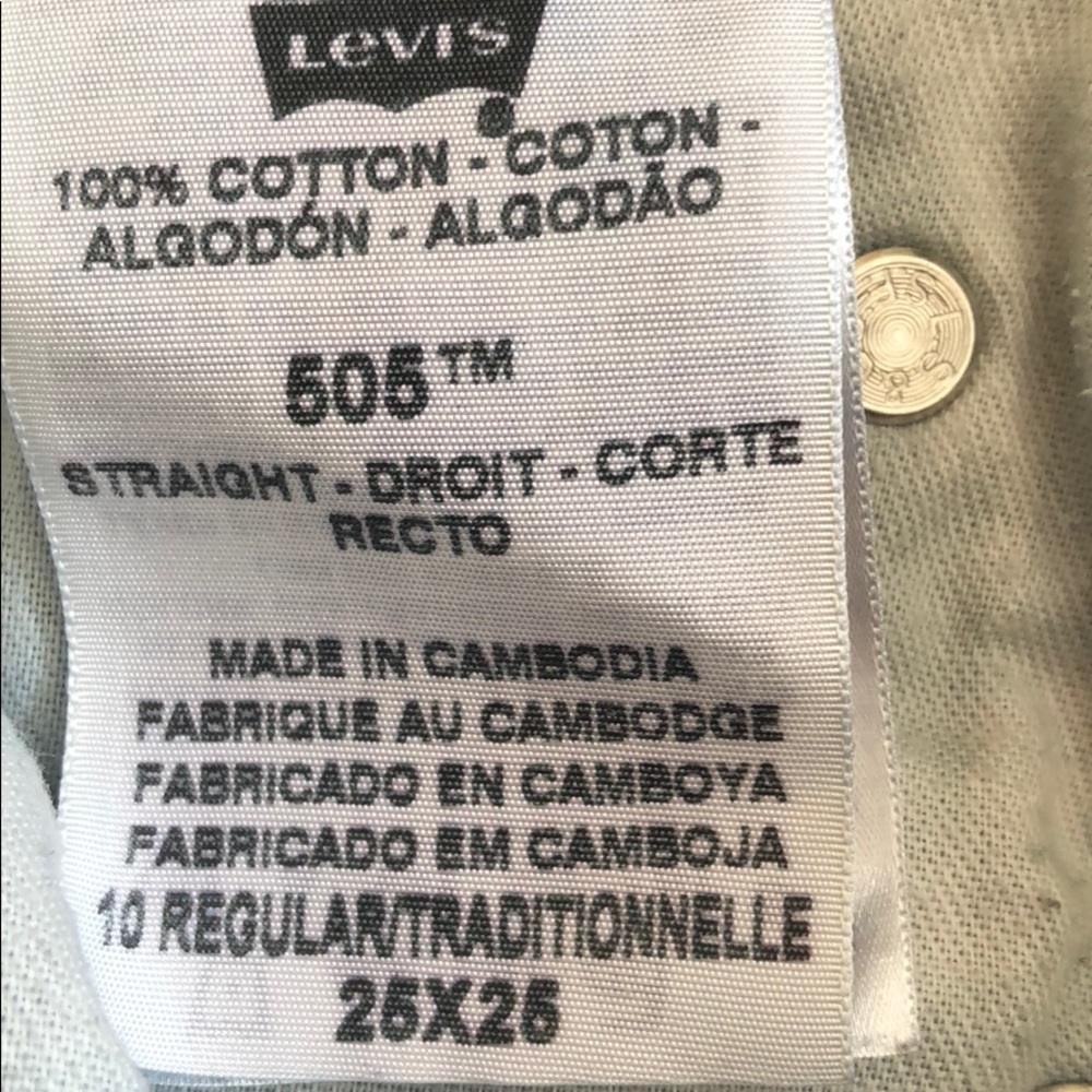 Levis 505 Acid Wash Cut Off Denim Shorts Size 25 - Picture 3 of 3